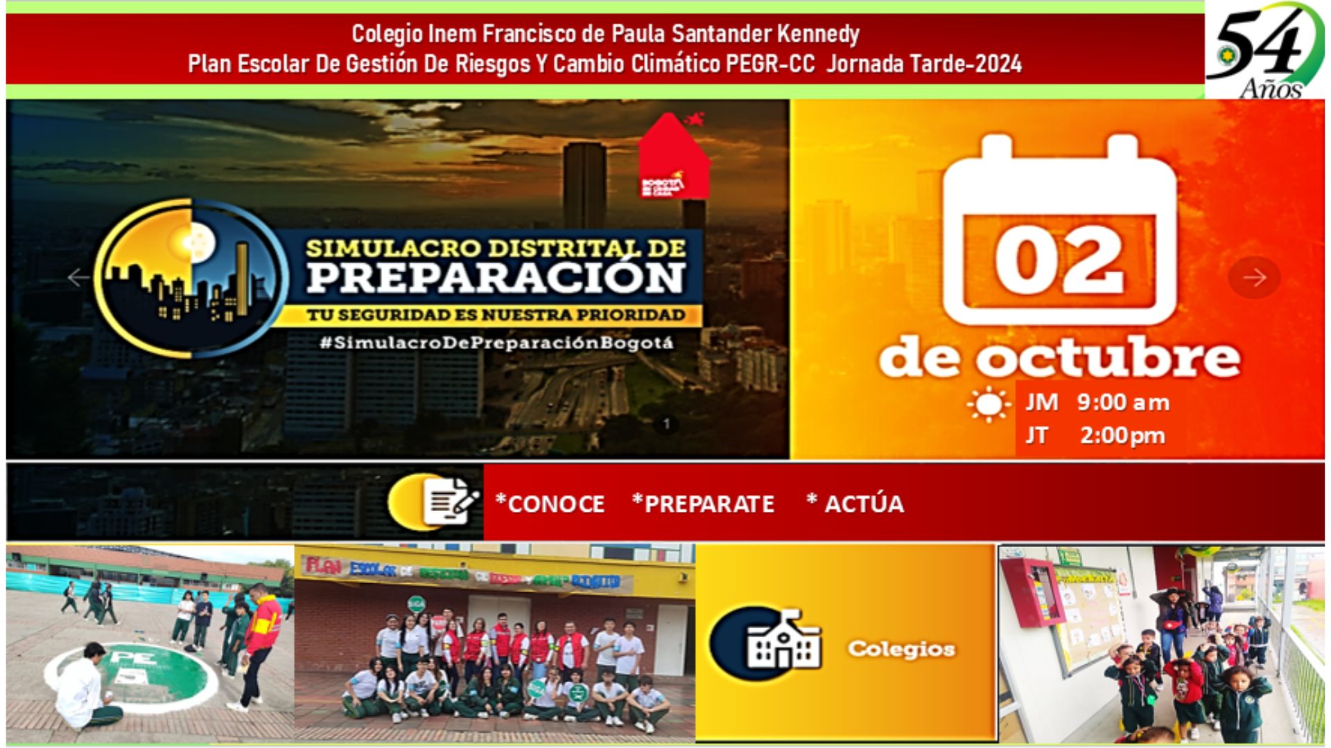 Plan escolar de gestión de riesgos
